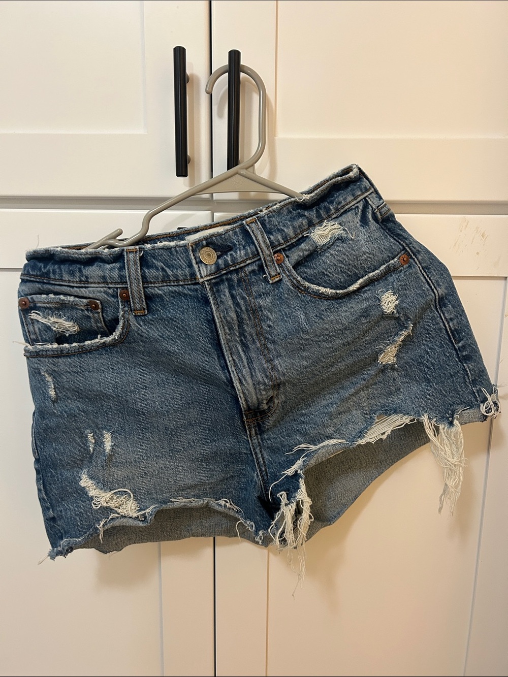Abercrombie & Fitch Distressed Denim Cutoff Shorts